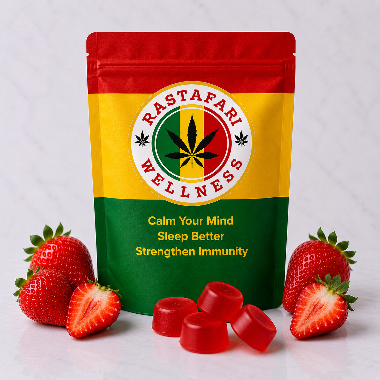 Strawberry Relax & Reset Gummies 3.5% – Pack of 5 Gummies