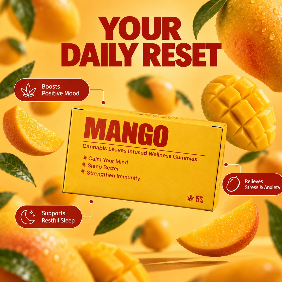 Mango Relax & Reset Gummies 5% β Pack of 30 Gummies - Image 3