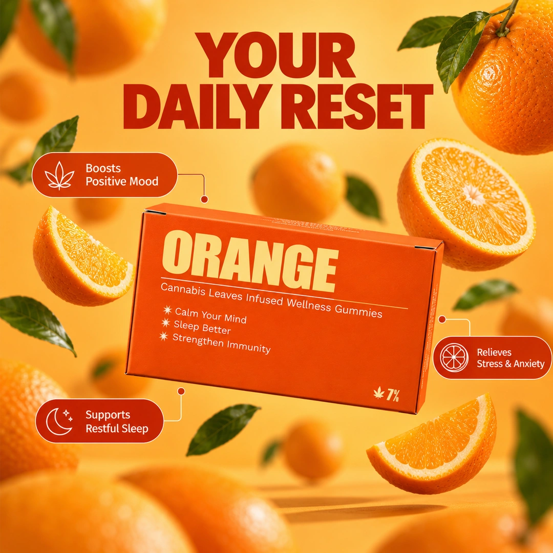 Orange Relax & Reset Gummies 7% β Pack of 30 Gummies - Image 3
