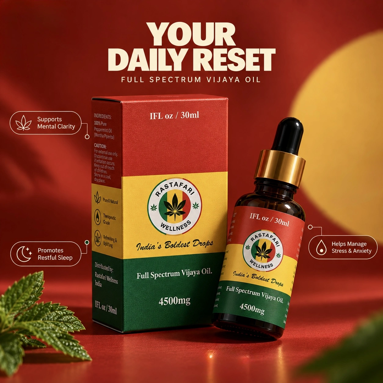 Full Spectrum Vijaya Oil – Peppermint – 6500 mg - Image 3