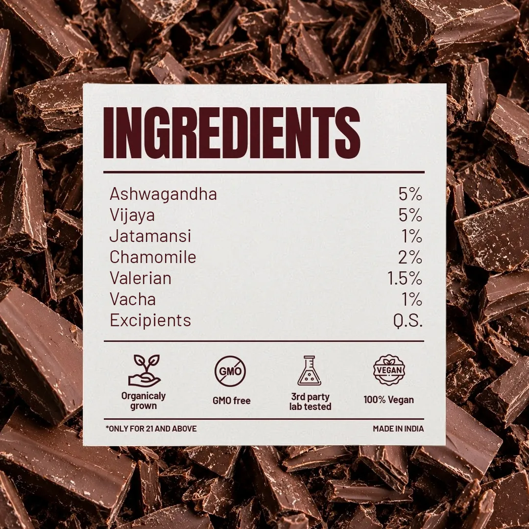 Chocolate Relax & Reset Gummies 5% β Pack of 10 Gummies - Image 2