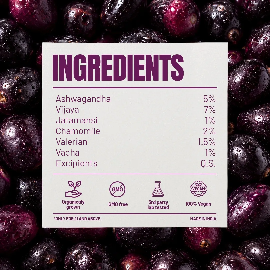 Jamun Relax & Reset Gummies 7% β Pack of 5 Gummies - Image 2