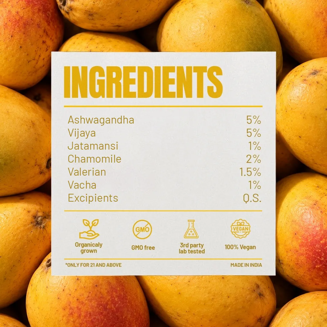 Mango Relax & Reset Gummies 5% β Pack of 30 Gummies - Image 2